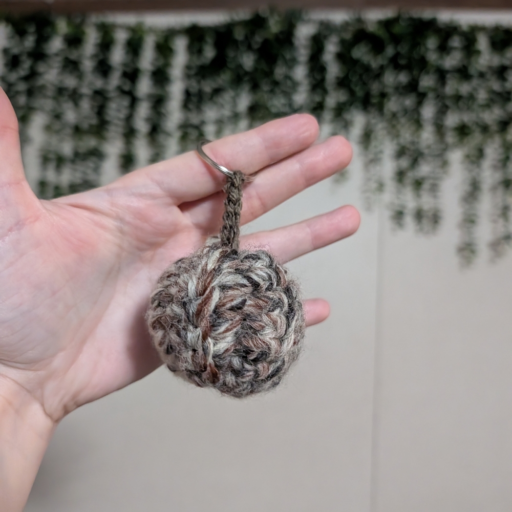 Handcrafted Brown Keychain Accessory